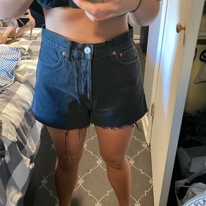 Redone denim shorts